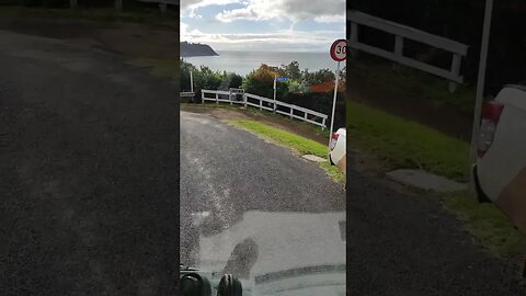Onetangi Beach from the top of seventh