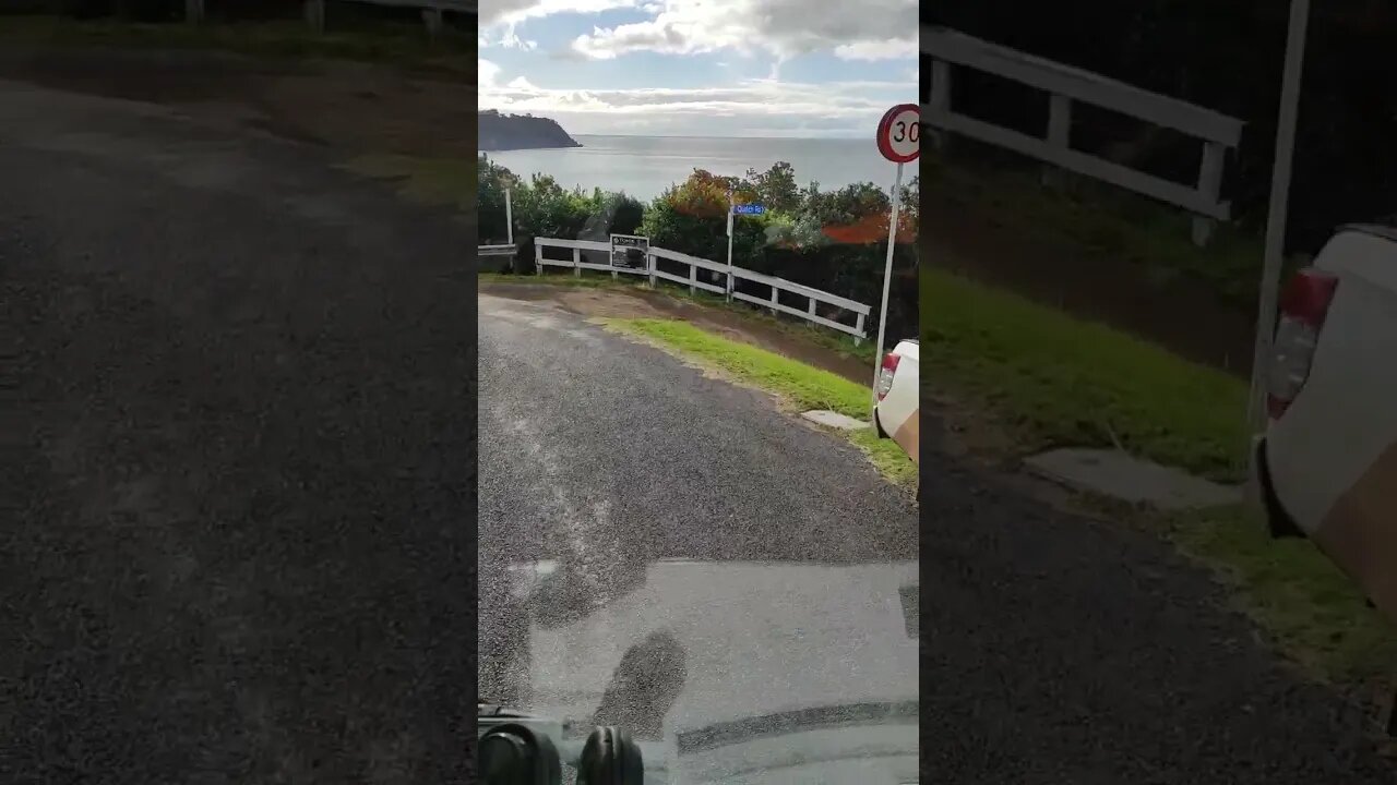 Onetangi Beach from the top of seventh