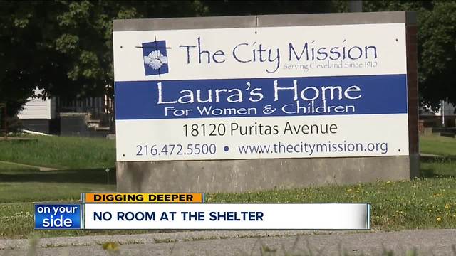 Women and children fend for themselves after cycling through Cleveland's homeless shelters