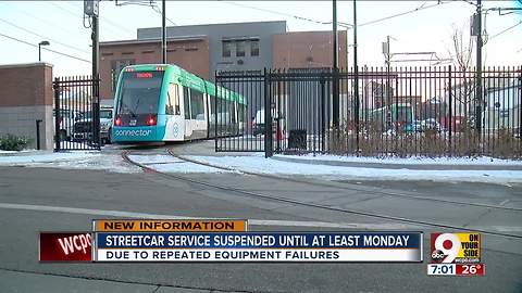 Cincinnati streetcar service suspended