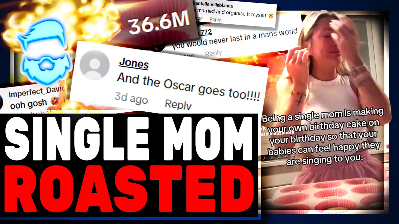 Gen Z Single Mom ROASTED For Uploading Video CRYING Making Her Own Birthday Cake!