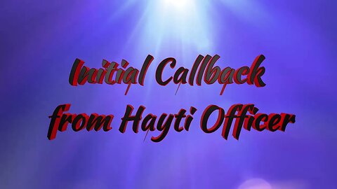 1st Call - Callback from HPD