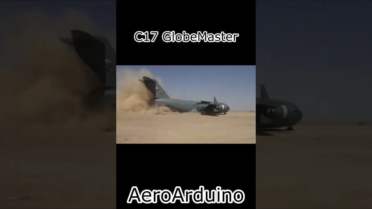 Weird C17 GlobeMaster Land On Desert Sand #Aviation #Fly #AeroArduino