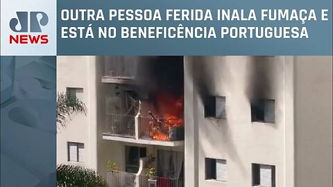 Prédio pega fogo na Zona Sul de São Paulo e vítima se joga do sexto andar