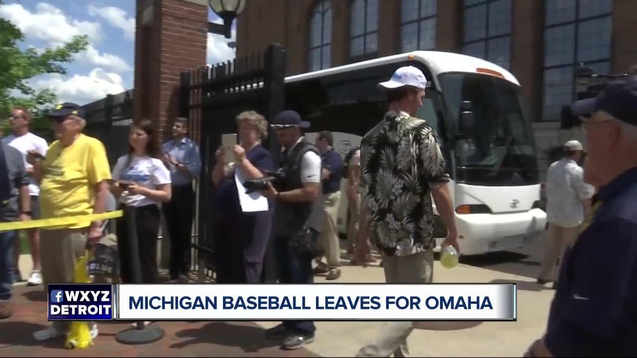 Fans gather to send Michigan Baseball off to College World Series