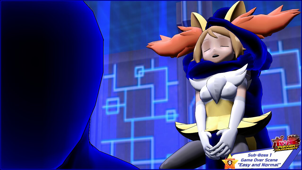 Neo Pokken Tournament Sub Boss Game Over Scene 1 "Easy and Normal" (Old Mature Video)