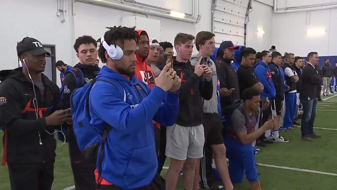 Broncos showcase their skills for NFL scouts at Boise State's Pro Day