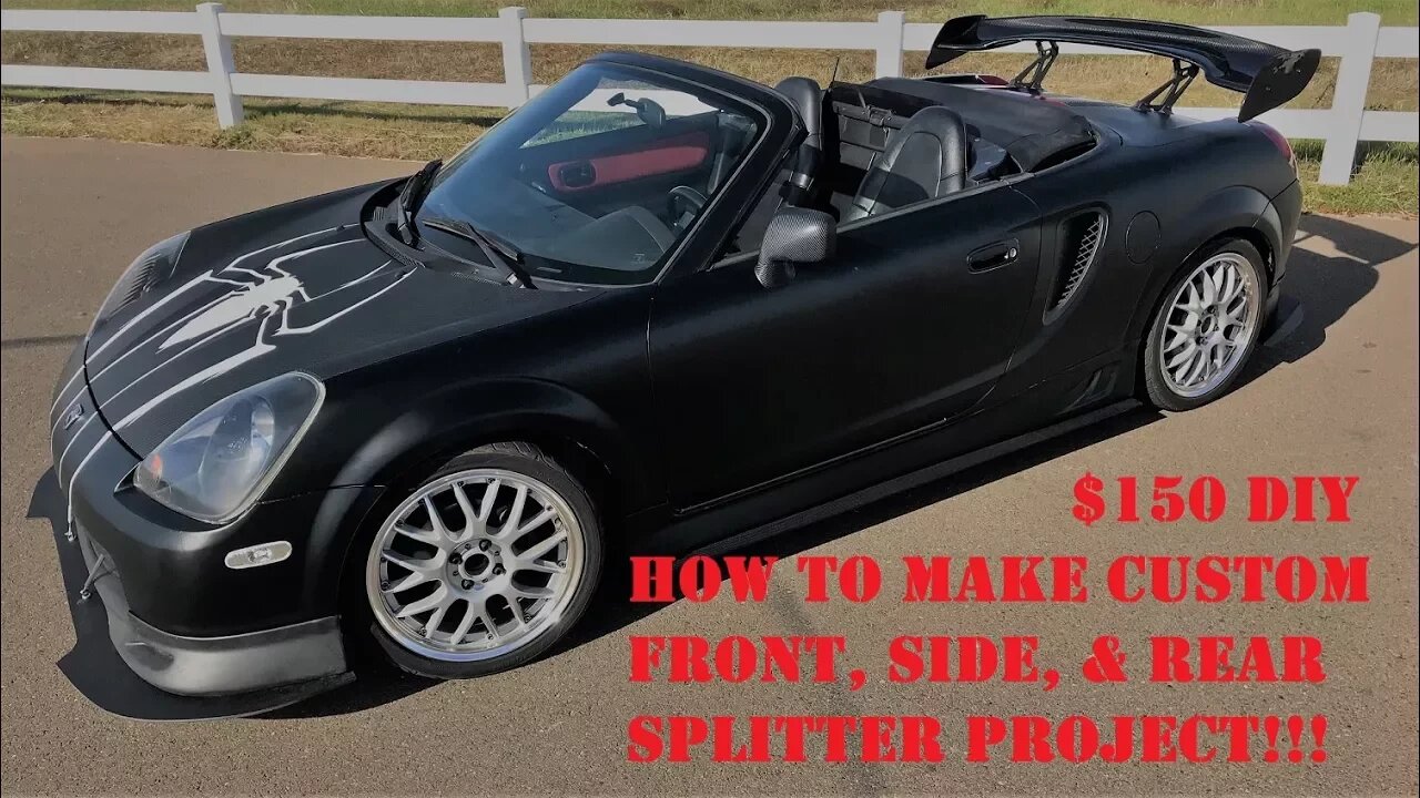 HOW TO MAKE $150 DIY FRONY, SIDE, & REAR SPLITTER FOR ANY CAR (PART2)