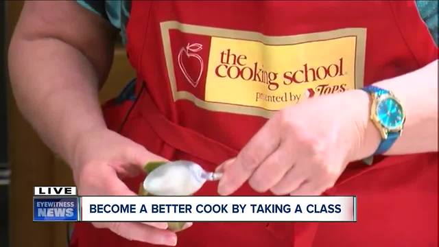 Learn tips and tricks in the kitchen at Tops cooking school