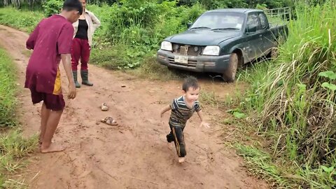 Bryce Playing in the Jungle Mud