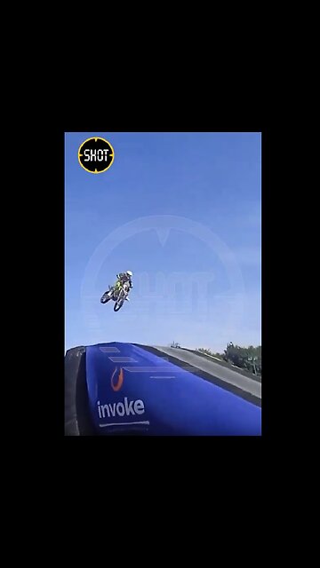 Biker Survives Failed Stunt