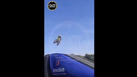 Biker Survives Failed Stunt