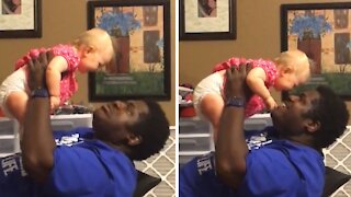 Adorable Baby Is Totally Amused By Dad's Beatbox