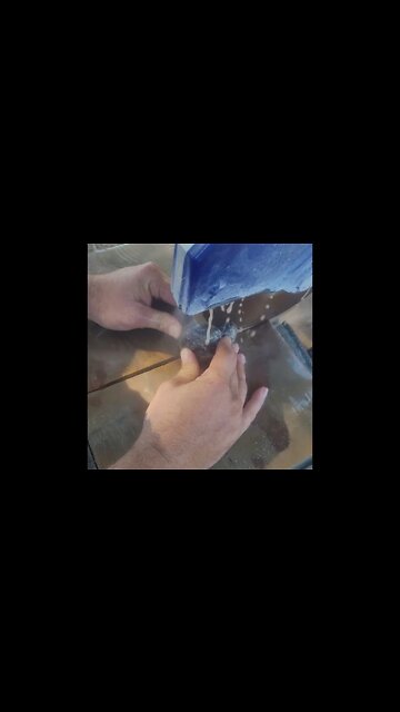 Smoky quartz geode on the diamond saw. 💎