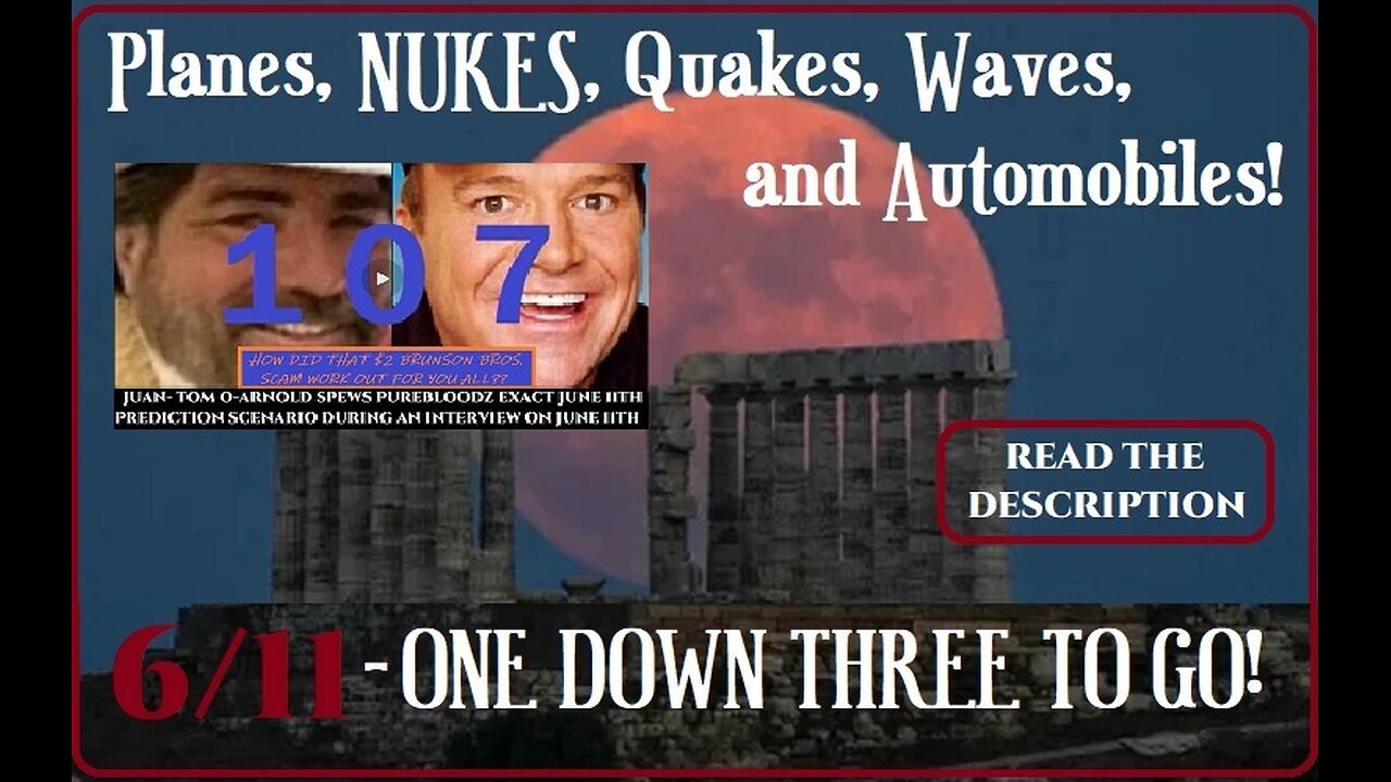 THE FINAL BATTLE - JUNE 11 - ONE DOWN 3 TO GO! THE GEMINI NEW MOON BEGAN ON 6/6/24(6). JUAN-TOM OSAVIN ARNOLD TRUMPETS NUKE ATTACKS IN SEATTLE ON THIS PAST JUNE 11TH. PAY ATTENTION!!