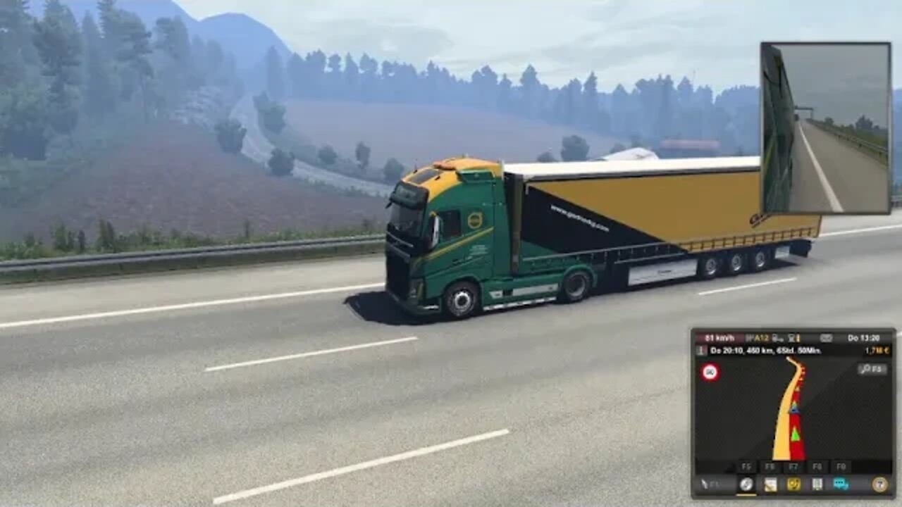 Eurotrucksimulator 2. Mit dem LKW durch Europa Auf der Pro Mod mit guter Musik.