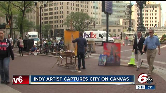 Indy artist captures city on canvas