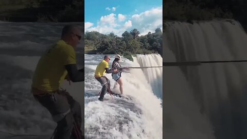 Jumping off a waterfall #waterfall #jumping #vacation #travel #nature #love #beauty #subscribe