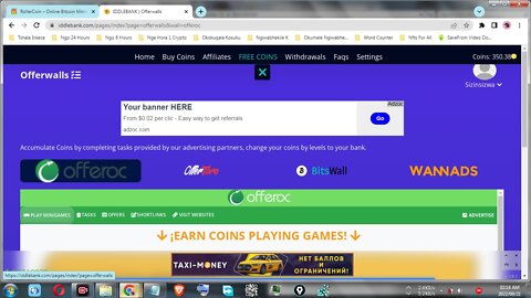 How To Make Free Money Viewing Paid To Click Ads At IDDLEBANK Virtual Bank To Earn Coins