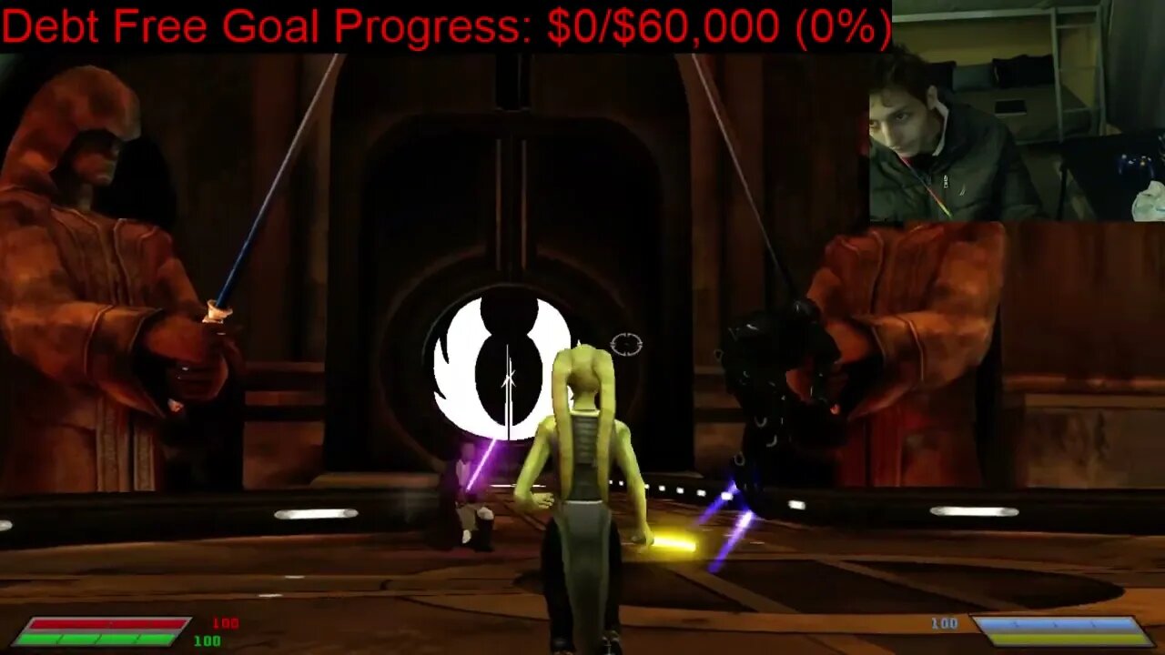 Mace Windu VS Dark Trooper In A Battle With Live Commentary In Star Wars Jedi Knight Jedi Academy