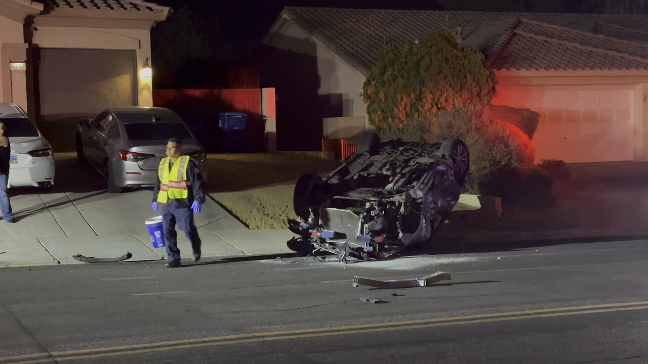 Rollover crash at Decatur and Hammer