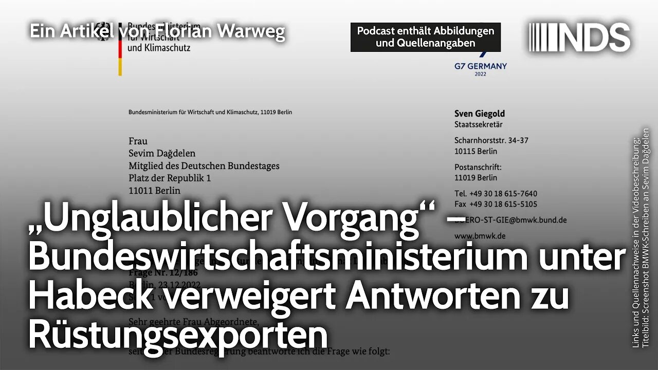 Unglaublicher Vorgang: Habecks Bundeswirtschaftsministerium verweigert Antworten zu Rüstungsexporten