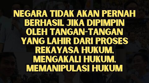 Memilih Pemimpin yang Mampu, Bukan pemimpin yang lahir dari rekayasa hukum atau nepotisme