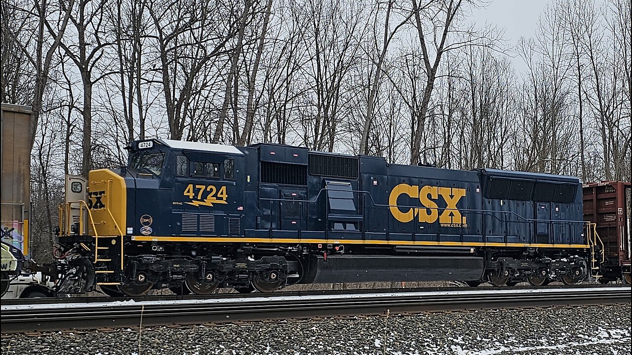 Rail Fan Time on a COLD January 2024 Day, CSX Main Line Minoa & East Syracuse NY