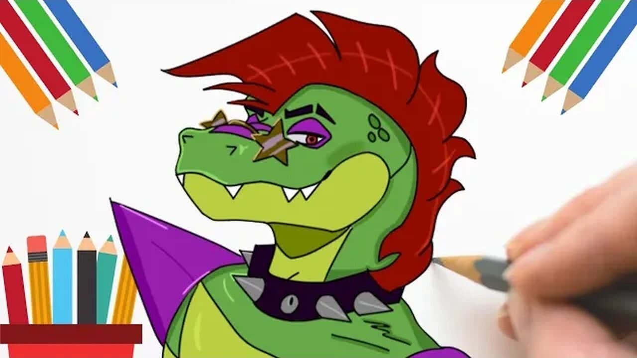 Como Desenhar MONTGOMERY GATOR -FNAF - Five Nights at Freddys #fnaf #fivenightsatfreddys