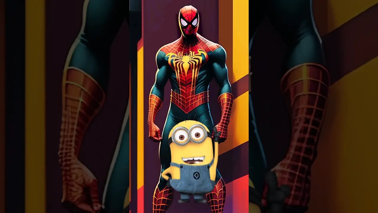 Spiderman And Minion bersatu ##superhero #spiderman #short #viral #trend