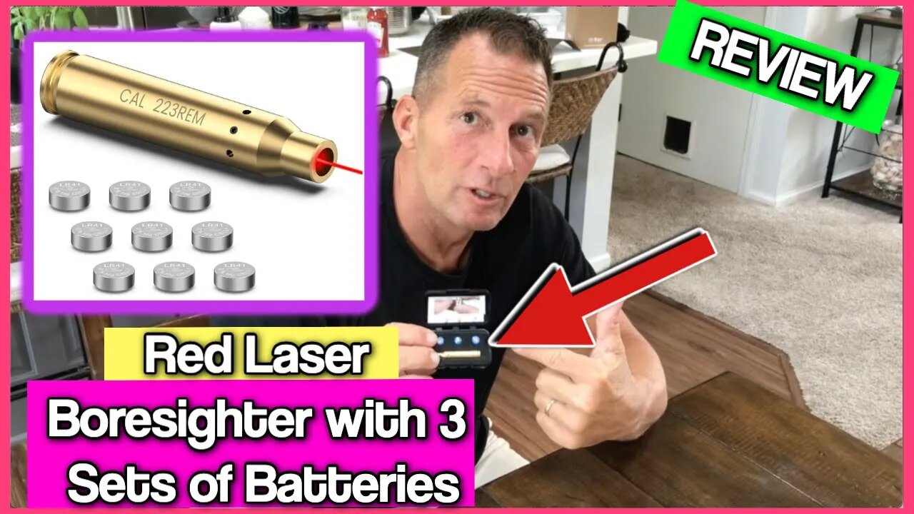 Red Laser Boresighter with 3 Sets of Batteries