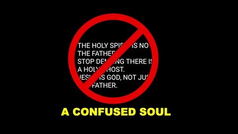 "The Holy Spirit is not the Father" **WHAT??** Who is the Holy Spirit?