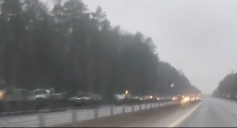 BMD, BMD-2, MT-LB, Russian infantry fighting vehicle on the M10 highway