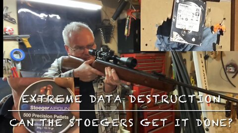 Extreme data destruction can the Stoeger X-power copper coated pellets get the job done? Walther.