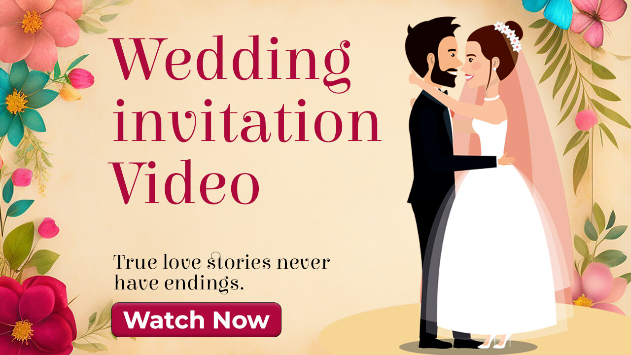 Wedding Invitation Video || e-card || Whatsapp invite || Save the Date