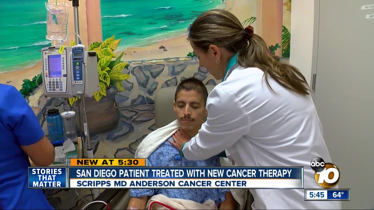 San Diego patient treated with new cancer therapy