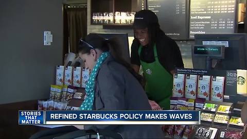 Starbucks policy denotes anyone as a customer