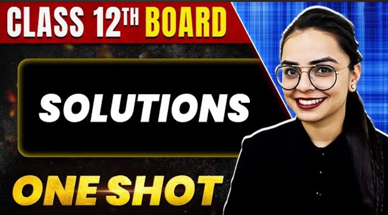 SOLUTION in 1 Shot: All Theory & PYQS Covered | Class12 Board | NCERT