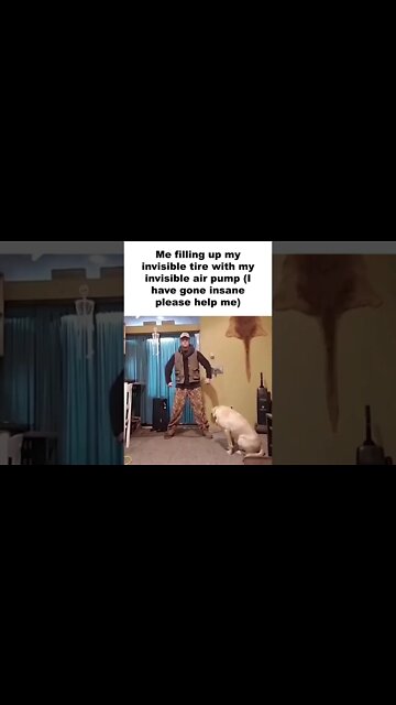 Pumping an invisible tire #shorts