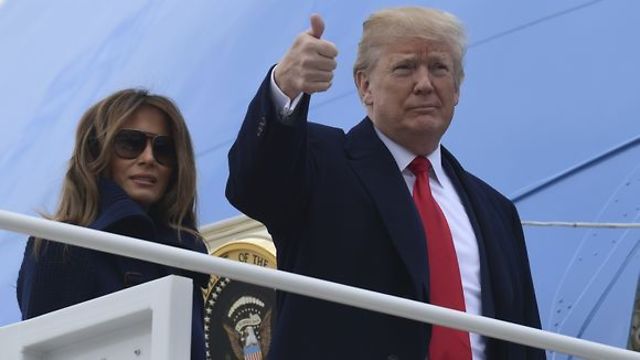 Trump saves Melania from tripping on her way to Marine One "Heroic"