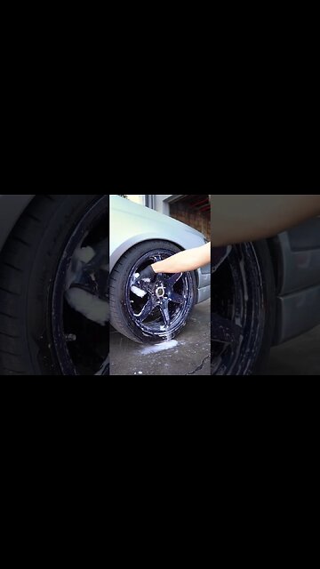 Volk Racing TE37 Wheel Cleaning | Nissan Stagea RSFour #cars #detailing #shorts