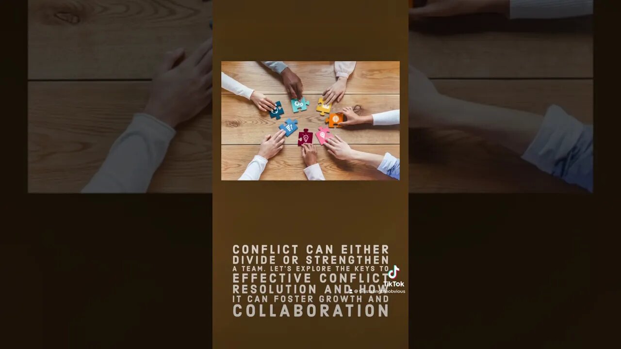 Conflict can either divide or strengthen a team. #TeamUnity #ConflictManagement