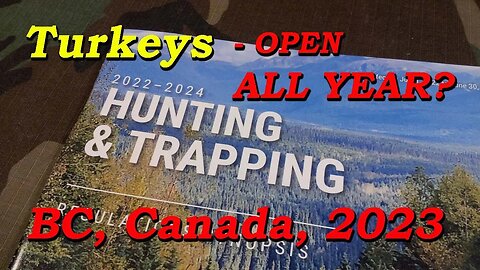 BC, Canada, Hunting Regs, 2023.