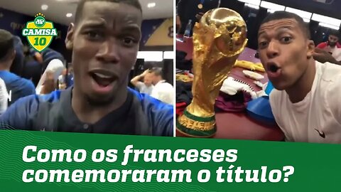 OLHA como jogadores da França comemoraram o título da COPA!