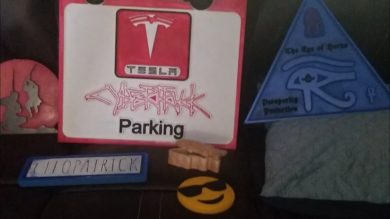 the #cybertruck parking sign audio speaker! $tsla #tesla #cnc #blender #cncrouter