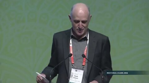 NRO's Paul Wilson at the ICANN57 Opening Ceremony