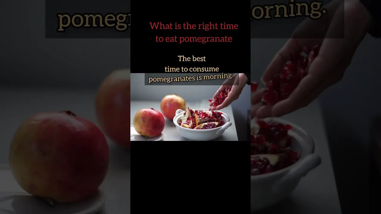 What is the best time to eat pomegranate? #nutritionistonlineapplepie #trendingshorts