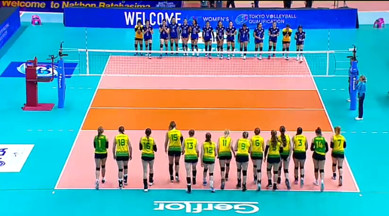 Thailand Vs Australia Highlights AVC Womens Tokyo Volleyball Qualification.