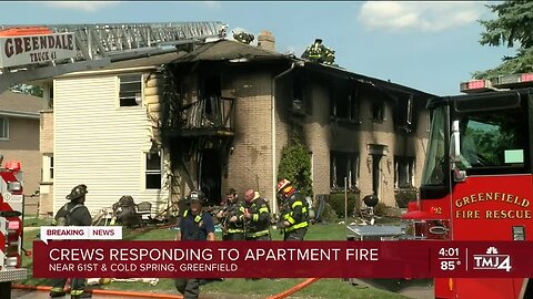 Crews responding to apartment fire
