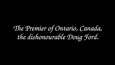 PREMIER OF ONTARIO, CANADA DOUG FORD'S FAMILY TRANSVESTIGATION